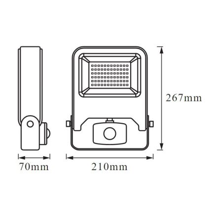 Ledvance - LED-valonheitin anturilla ENDURA LED/50W/230V IP44