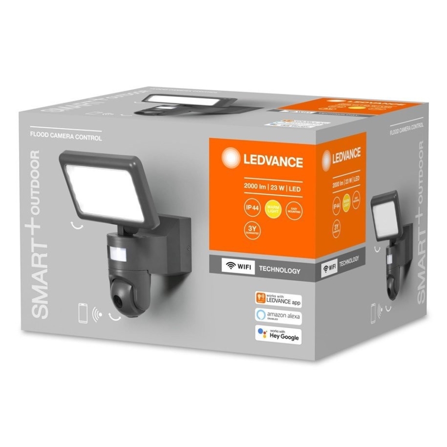 Ledvance - LED himmennettävä valonheitin anturilla ja kamera SMART+ LED/23W/230V Wi-Fi IP44