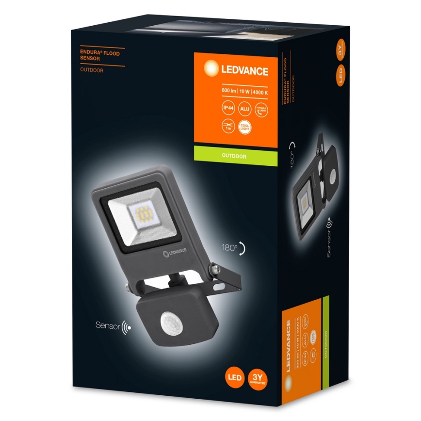 Ledvance - LED-valonheitin ENDURA anturilla LED/10W/230V IP44