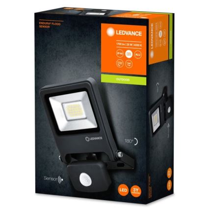 Ledvance - LED-valonheitin ENDURA anturilla LED/20W/230V IP44