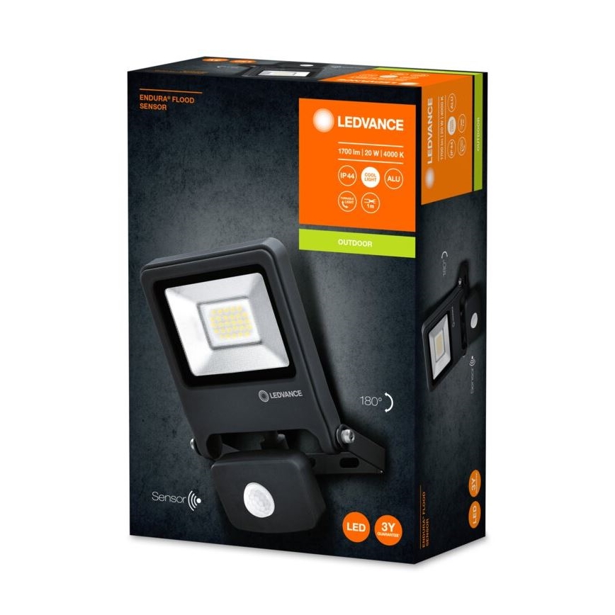 Ledvance - LED-valonheitin ENDURA anturilla LED/20W/230V IP44