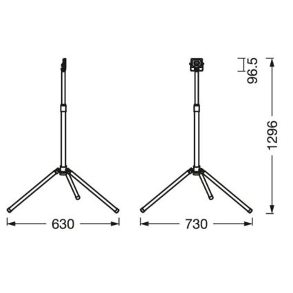 Ledvance - LED-ulkovalonheitin kahvalla WORKLIGHT TRIPOD LED/10W/230V 6500K IP65