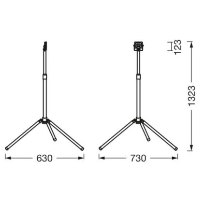 Ledvance - LED-ulkovalonheitin pidikkeen kanssa WORKLIGHT TRIPOD LED/20W/230V 6500K IP65