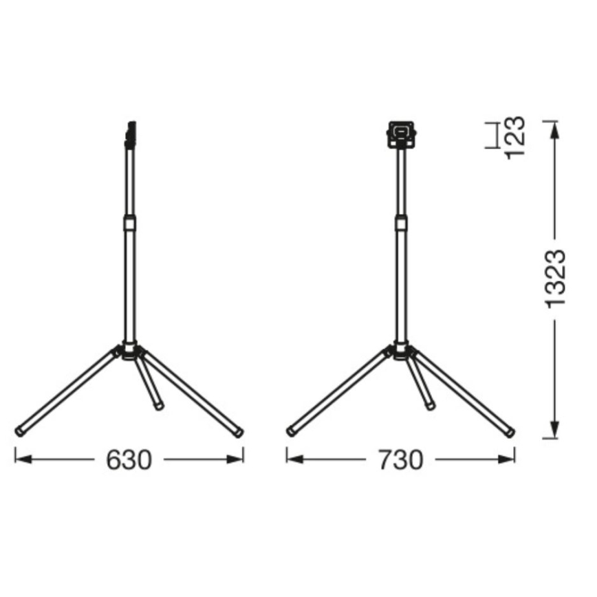 Ledvance - LED-ulkovalonheitin pidikkeen kanssa WORKLIGHT TRIPOD LED/20W/230V 6500K IP65