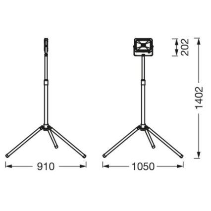 Ledvance - LED-ulkovalonheitin kanssa holder WORKLIGHT TRIPOD LED/30W/230V 6500K IP65