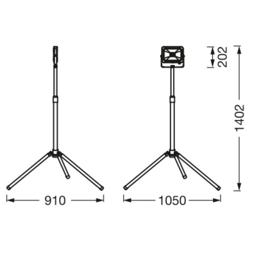 Ledvance - LED-ulkovalonheitin kanssa holder WORKLIGHT TRIPOD LED/30W/230V 6500K IP65