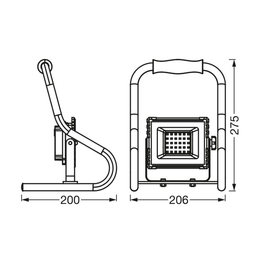 Ledvance - LED-valonheitin R-STAND LED/10W/5V 2200 mAh IP44