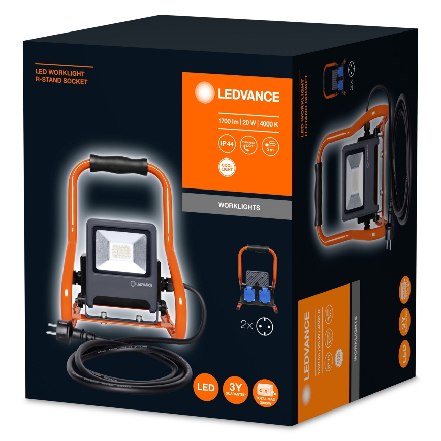 Ledvance - LED-valonheitin R-STAND LED/20W/230V IP44