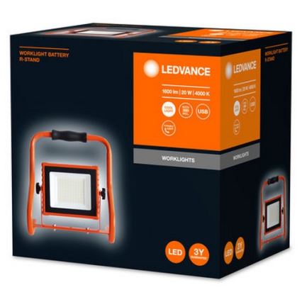 Ledvance - LED-valonheitin R-STAND LED/20W/5V IP44