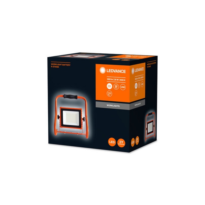 Ledvance - LED-valonheitin R-STAND LED/20W/5V IP44