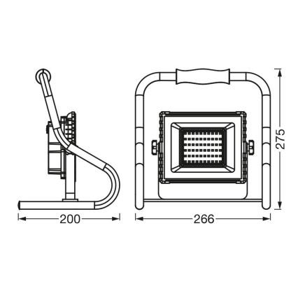Ledvance - LED-valonheitin R-STAND LED/20W/5V IP44