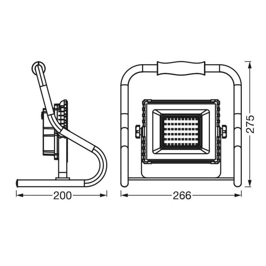 Ledvance - LED-valonheitin R-STAND LED/20W/5V IP44