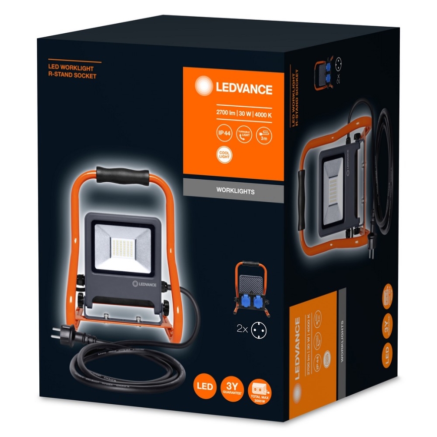 Ledvance - LED-valonheitin R-STAND LED/30W/230V IP44