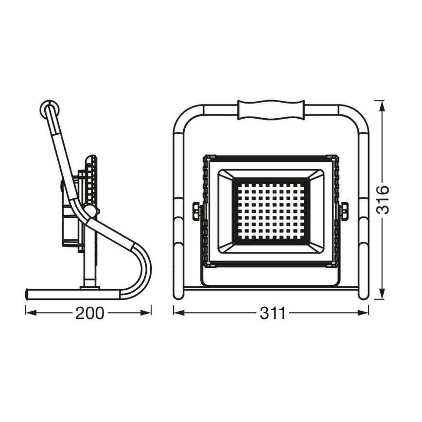 Ledvance - LED-valonheitin R-STAND LED/30W/5V IP44