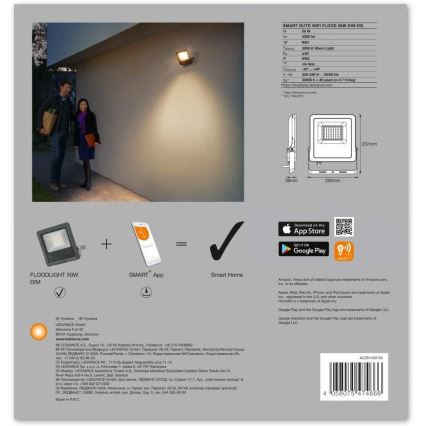 Ledvance - LED-valonheitin SMART+ FLOOD LED/50W/230V IP65 Wi-Fi