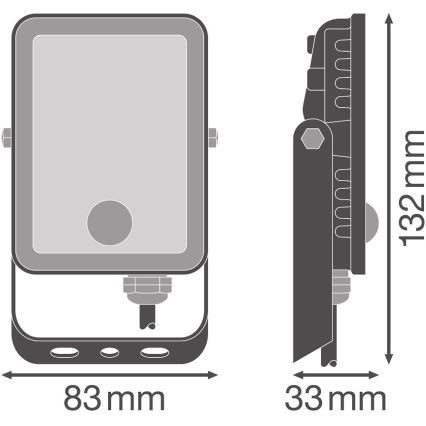 Ledvance - LED Valonheitin ulkokäyttöön sensorilla FLOODLIGHT LED/10W/230V 4000K IP65