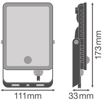 Ledvance - LED Valonheitin ulkokäyttöön sensorilla FLOODLIGHT LED/20W/230V 6500K IP65