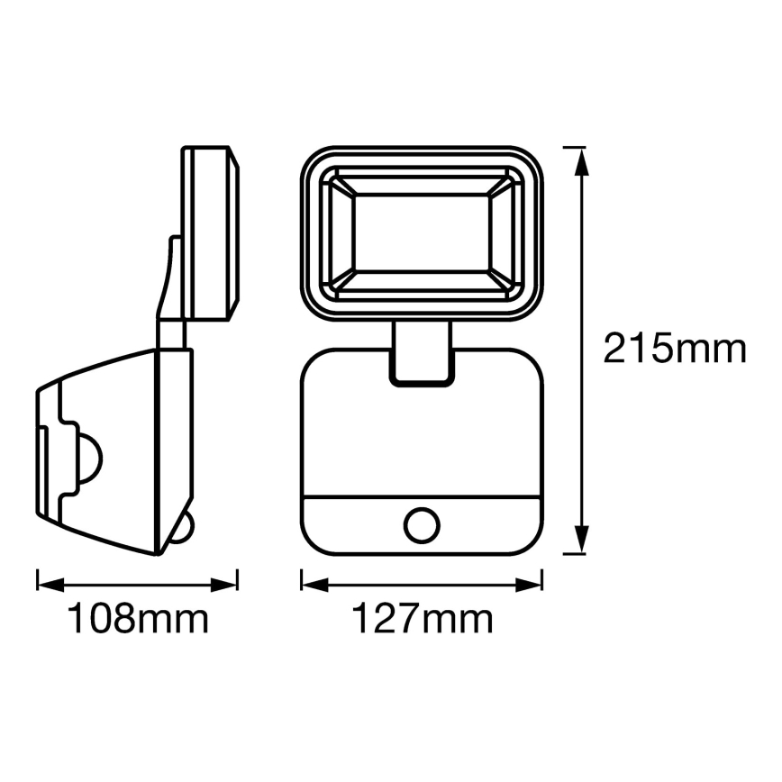 Ledvance - LED-valonheitin ulkoseinään anturilla SPOTLIGHT LED / 4W / 6V IP54