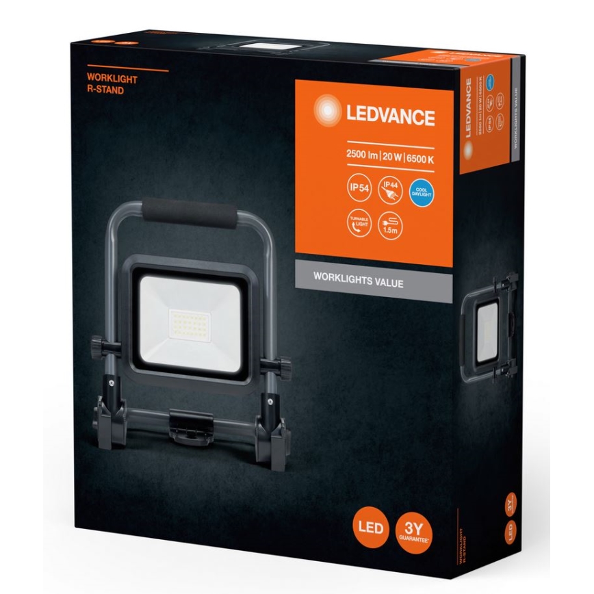Ledvance - LED-ulkovalonheitin WORKLIGHT R-STAND LED/20W/230V 6500K IP54