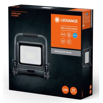 Ledvance - LED-ulkovalonheitin WORKLIGHT R-STAND LED/30W/230V 6500K IP54