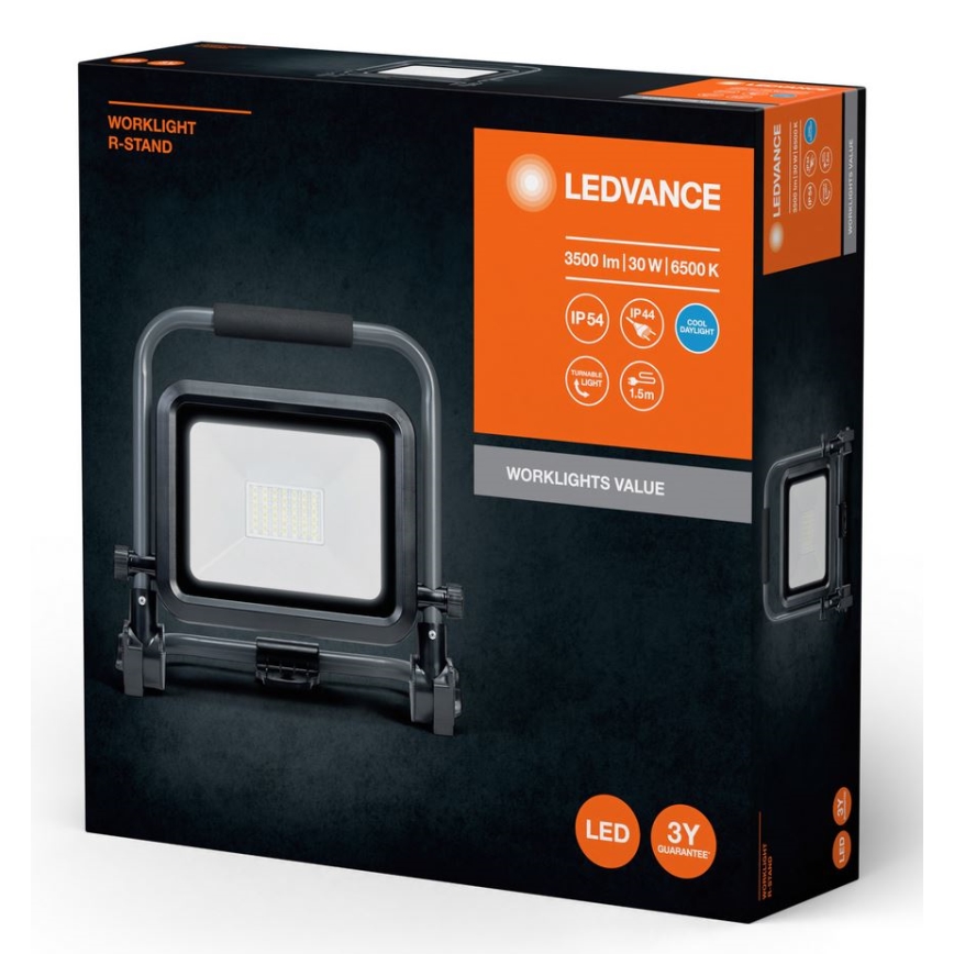 Ledvance - LED-ulkovalonheitin WORKLIGHT R-STAND LED/30W/230V 6500K IP54