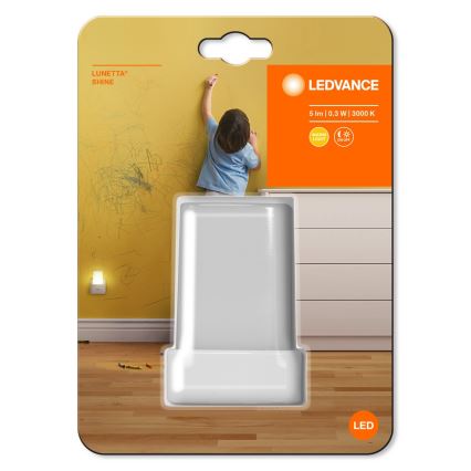 Ledvance - LED-yövalo anturilla LUNETTA LED/0,28W/230V 3000K