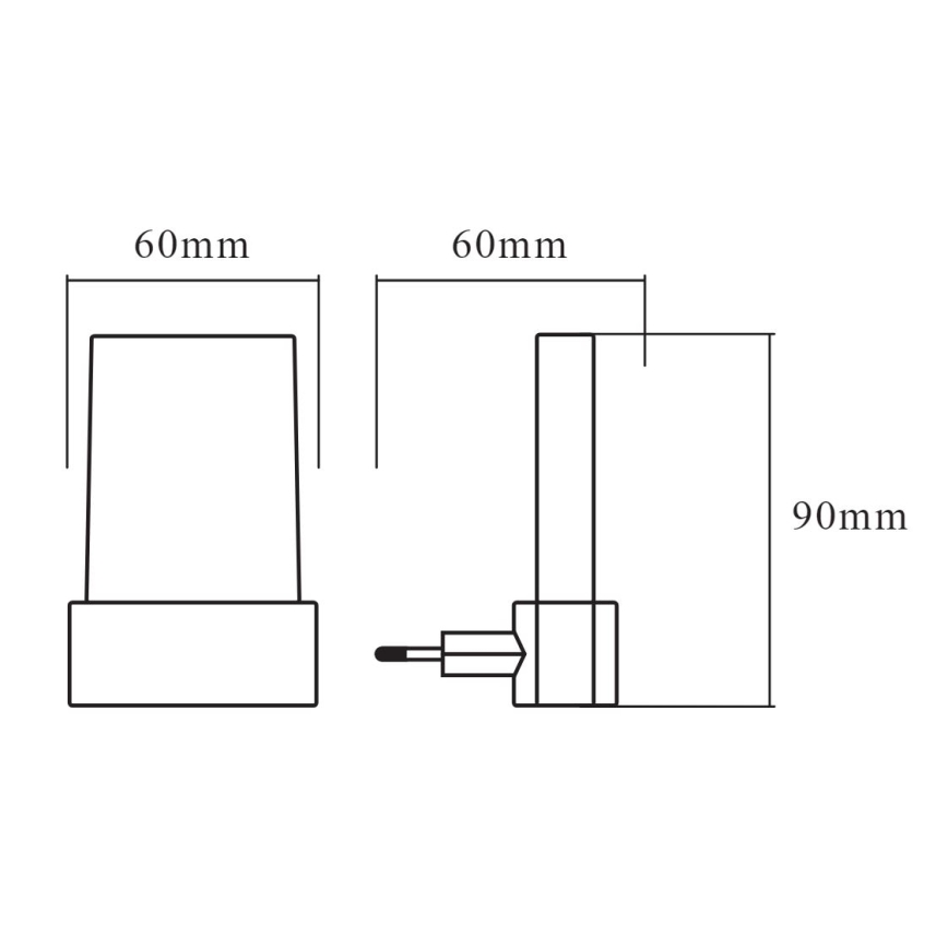 Ledvance - LED-yövalo anturilla LUNETTA LED/0,28W/230V 3000K