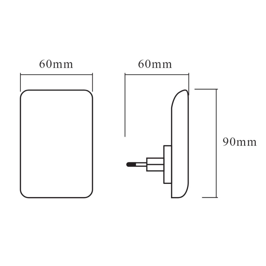 Ledvance - LED-yövalo anturilla LUNETTA LED/0,28W/230V 3000K