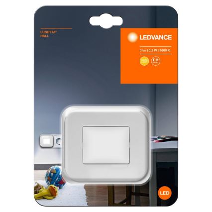 Ledvance - LED-yövalo anturilla LUNETTA LED/0,2W/230V 3000K