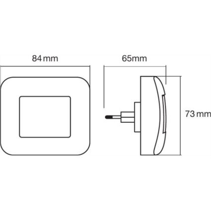 Ledvance - LED-yövalo anturilla LUNETTA LED/0,2W/230V 3000K