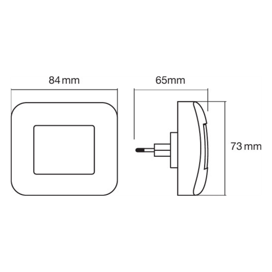 Ledvance - LED-yövalo anturilla LUNETTA LED/0,2W/230V 3000K