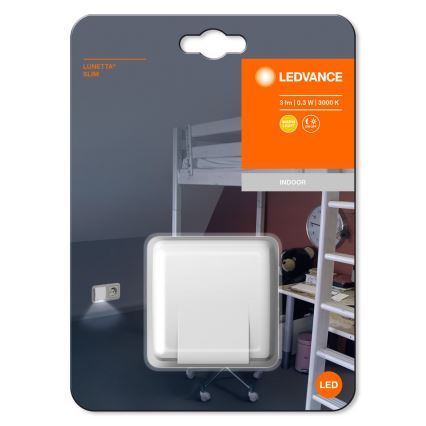 Ledvance - LED-yövalo anturilla LUNETTA LED/0,3W/230V 3000K
