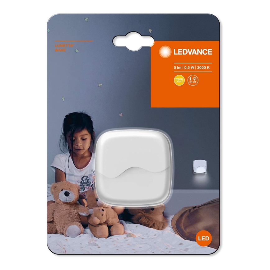 Ledvance - LED-yövalo anturilla LUNETTA LED/0,5W/230V 3000K