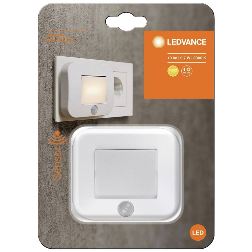Ledvance - LED-yövalo anturilla LUNETTA LED/0,7W/230V 3000K