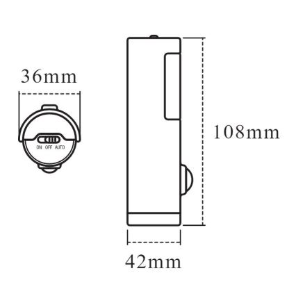 Ledvance - LED-yövalo anturilla NIGHTLUX LED/0,35W/3xAAA IP54