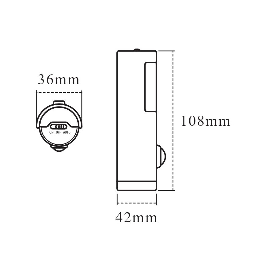 Ledvance - LED-yövalo anturilla NIGHTLUX LED/0,35W/3xAAA IP54