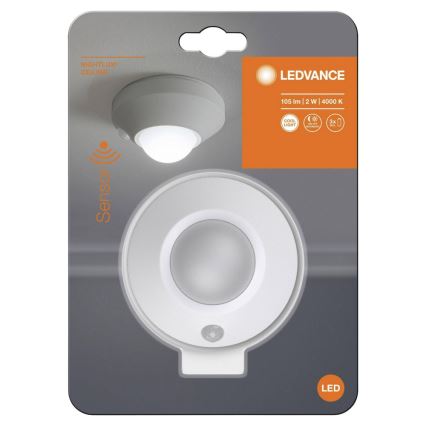 Ledvance - LED-yövalo anturilla NIGHTLUX LED/1,7W/3xAA 4000K