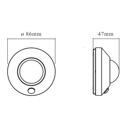 Ledvance - LED-yövalo anturilla NIGHTLUX LED/1,7W/3xAA 4000K