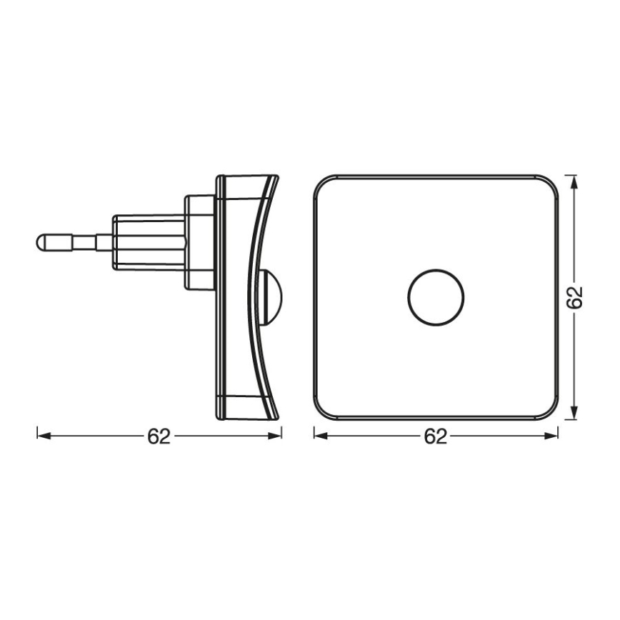 Ledvance - LED RGB pistorasiaopastevalo anturilla LUNETTA LED/0,3W/230V
