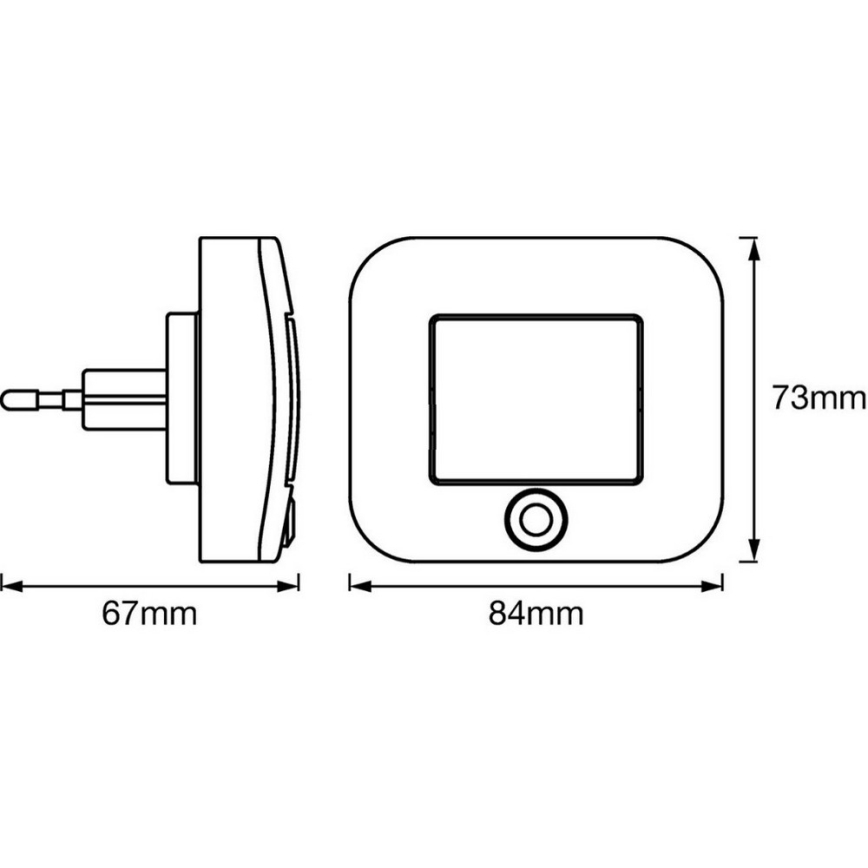 Ledvance - LED-yövalo sensorilla LUNETTA LED/0,7W/230V 3000K