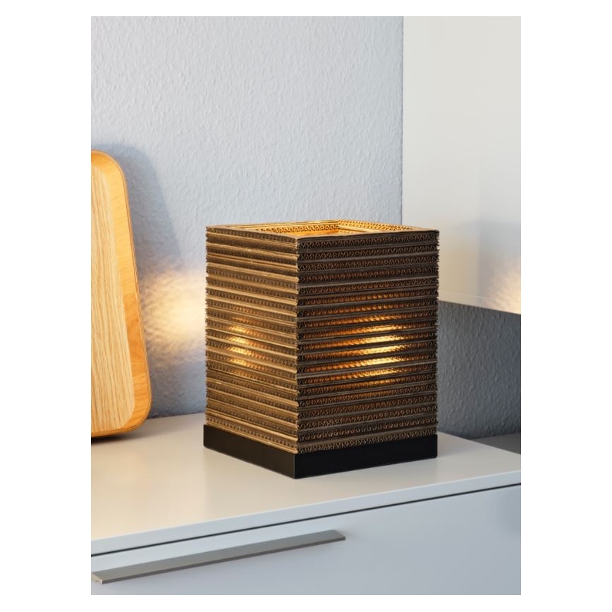 Ledvance - Pöytävalaisin DECOR CARDBOARD 1xE27/15W/230V 20x20 cm