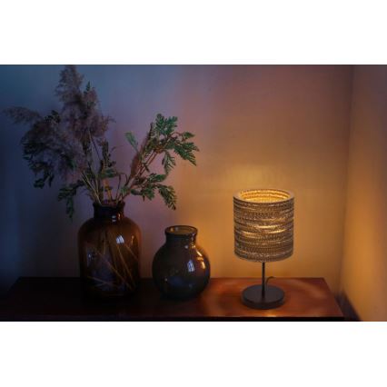 Ledvance - Pöytävalaisin DECOR CARDBOARD 1xE27/15W/230V halkaisija 20 cm