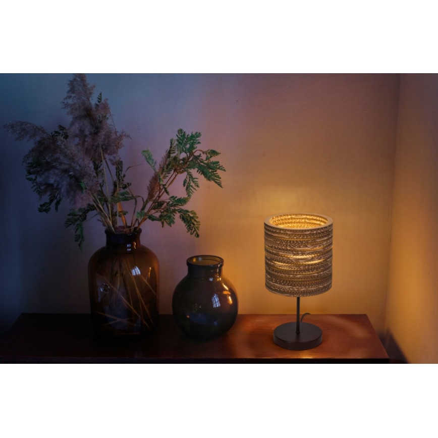 Ledvance - Pöytävalaisin DECOR CARDBOARD 1xE27/15W/230V halkaisija 20 cm