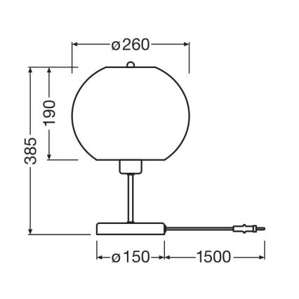 Ledvance - Pöytävalaisin DECOR CARDBOARD 1xE27/15W/230V halkaisija 26 cm