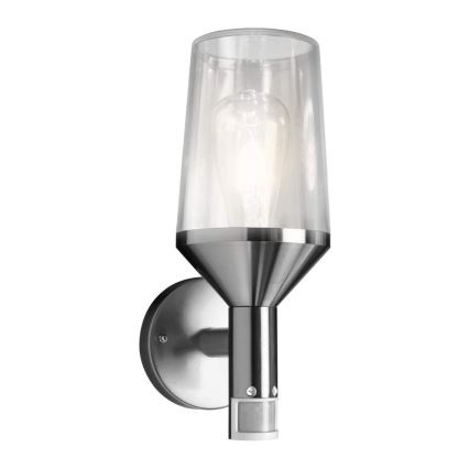 Ledvance - Seinävalaisin anturilla ulkokäyttöön CALICE 1xE27 / 60W / 230V IP44