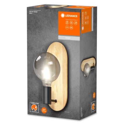 Ledvance - Seinävalaisin DECOR WOOD 1xE27/8W/230V