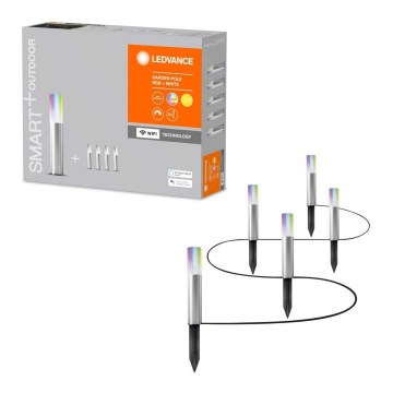 Ledvance - SET 5x LED RGBW ulkovalaisin SMART+ GARDEN POLE 5xLED/5,7W/230V IP65 Wi-Fi