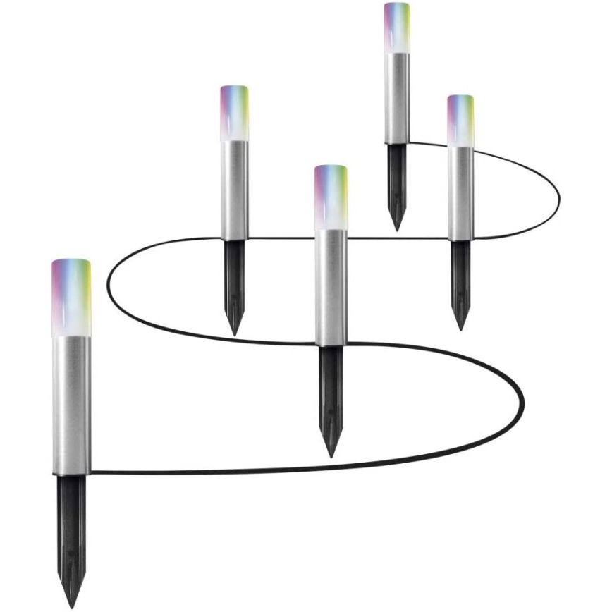 Ledvance - SET 5x LED RGBW ulkovalaisin SMART+ GARDEN POLE 5xLED/5,7W/230V IP65 Wi-Fi