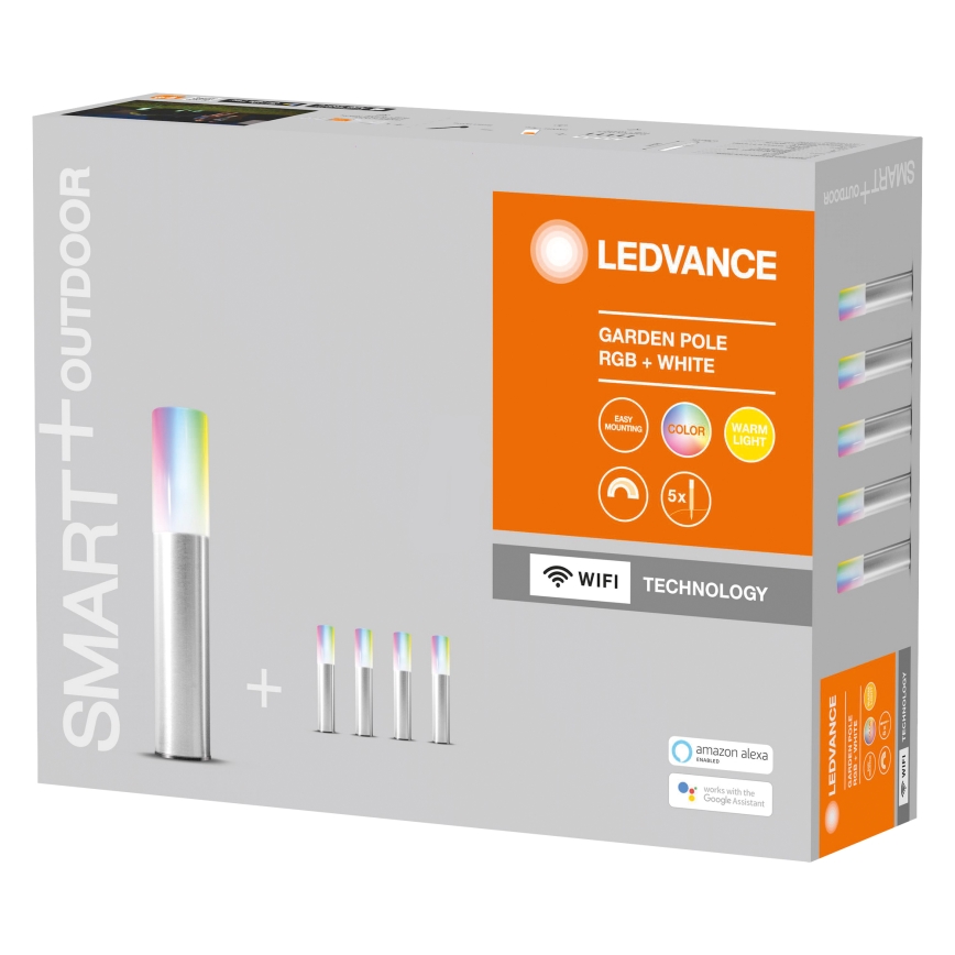 Ledvance - SET 5x LED RGBW ulkovalaisin SMART+ GARDEN POLE 5xLED/5,7W/230V IP65 Wi-Fi