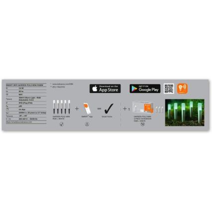 Ledvance - SET 5x LED RGBW ulkovalaisin SMART+ GARDEN POLE 5xLED/5,7W/230V IP65 Wi-Fi